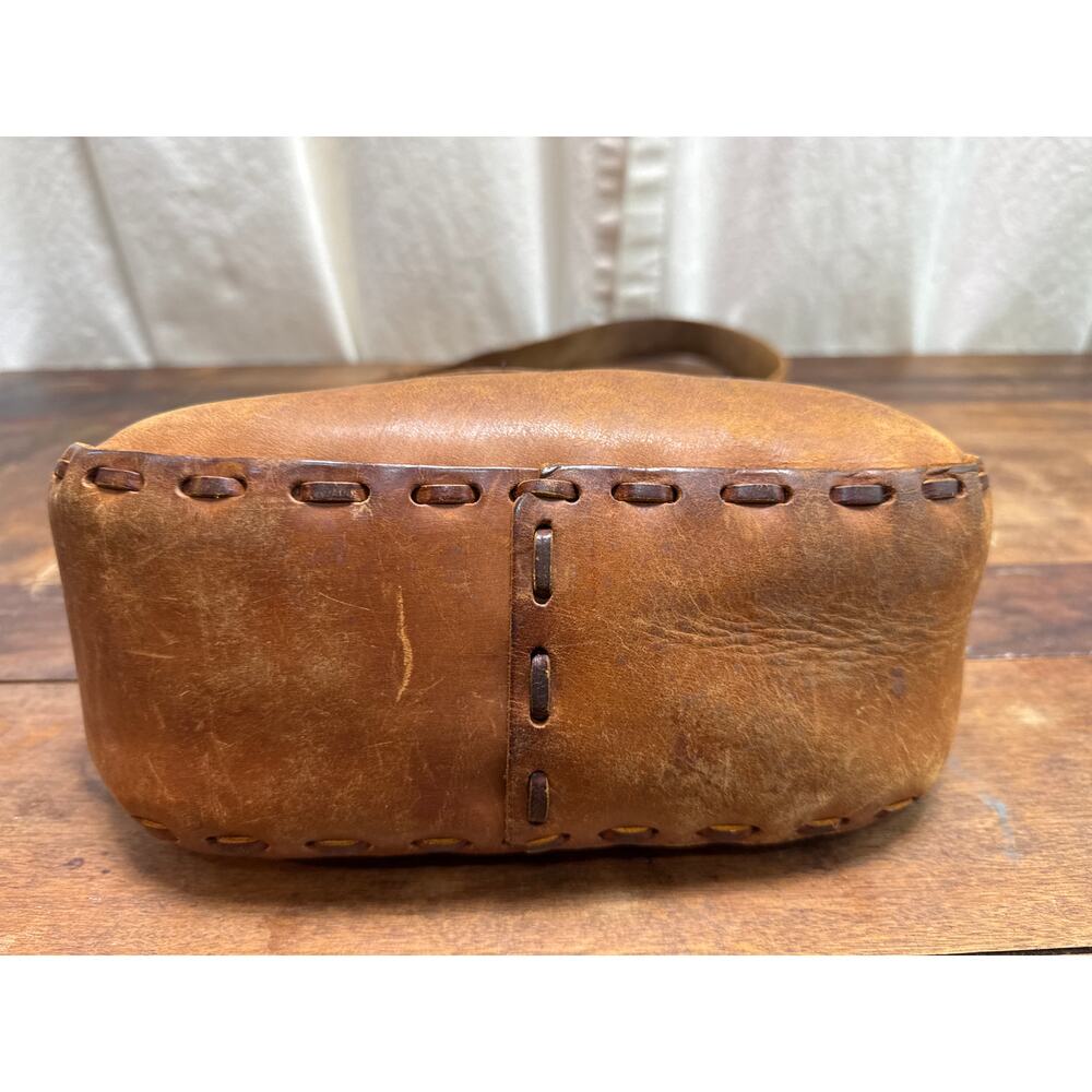 Vintage Brown Leather Handcrafted Saddle Bag Satchel Purse BOHO Southwestern - Picture 7 of 16